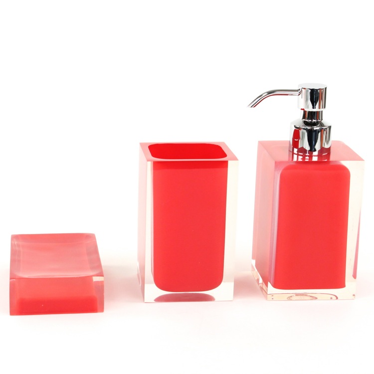 Gedy RA500-06 3 Piece Red Accessory Set of Thermoplastic Resins
